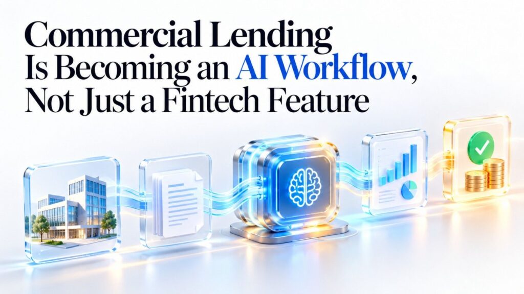 A credit platform might organize documents, track a loan application, provide financial data, and show employees where a case sits in the approval process.