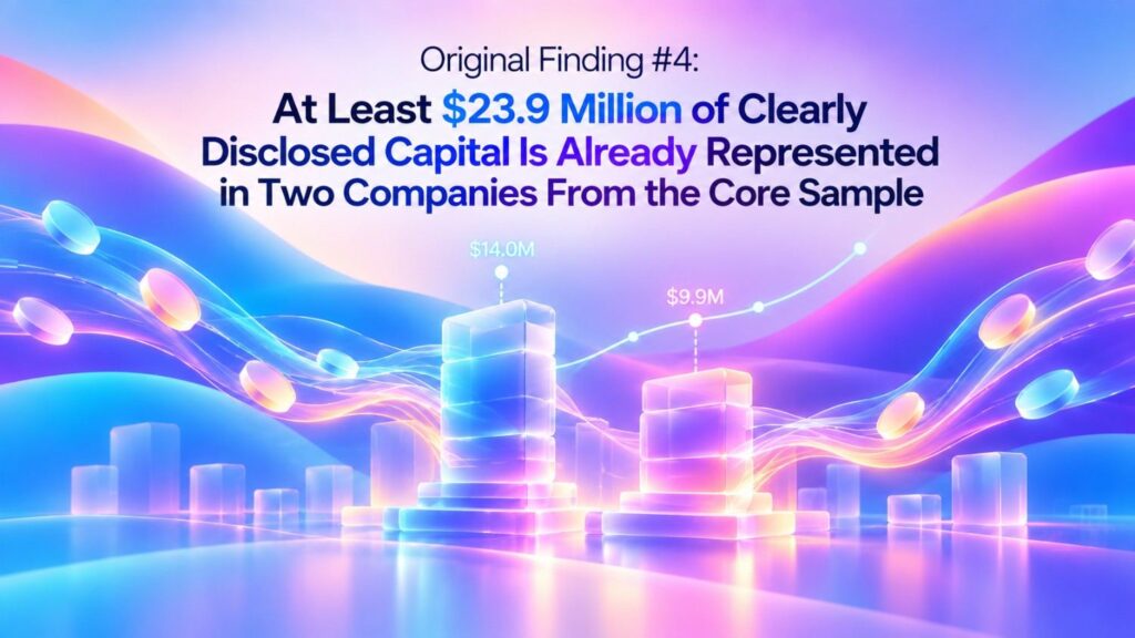 Two companies in the five-company core sample have especially clear recent financing figures.