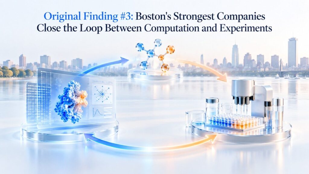 We classified the nine companies in our sample according to whether their public descriptions explicitly connect computational design with proprietary physical experiments.