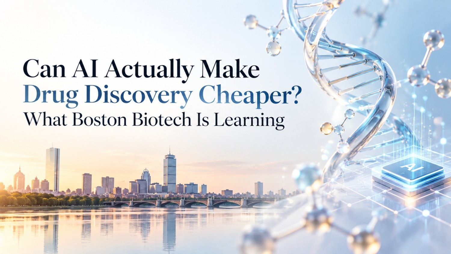 Explore whether AI can lower drug discovery costs and what Boston biotech companies are learning about automation, productivity and development economics