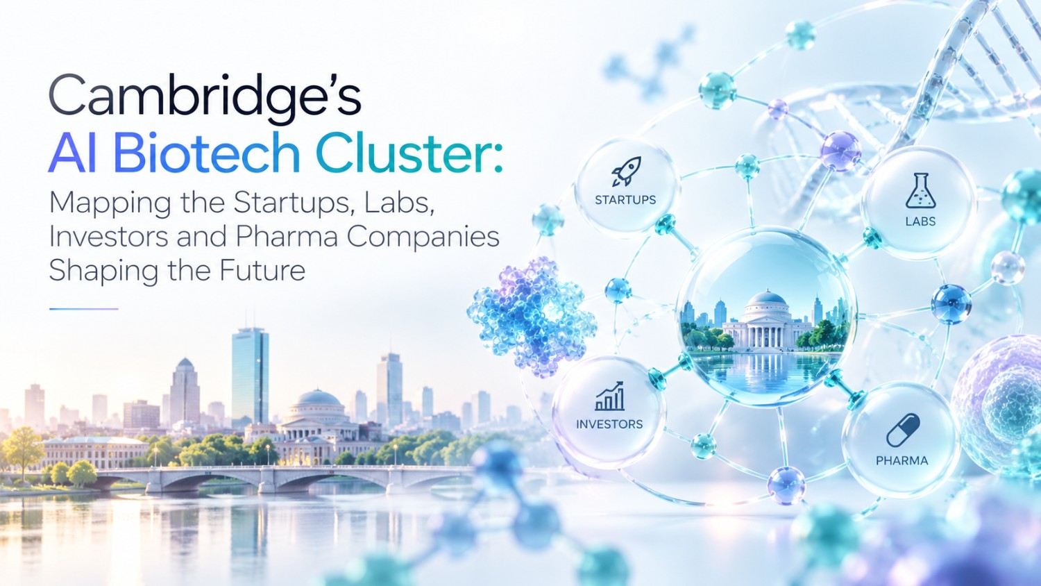 Explore Cambridge’s AI biotech cluster, including leading startups, research labs, investors, pharma companies and the institutions driving the ecosystem.